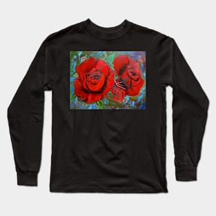 Soft Red Rose Petals Long Sleeve T-Shirt